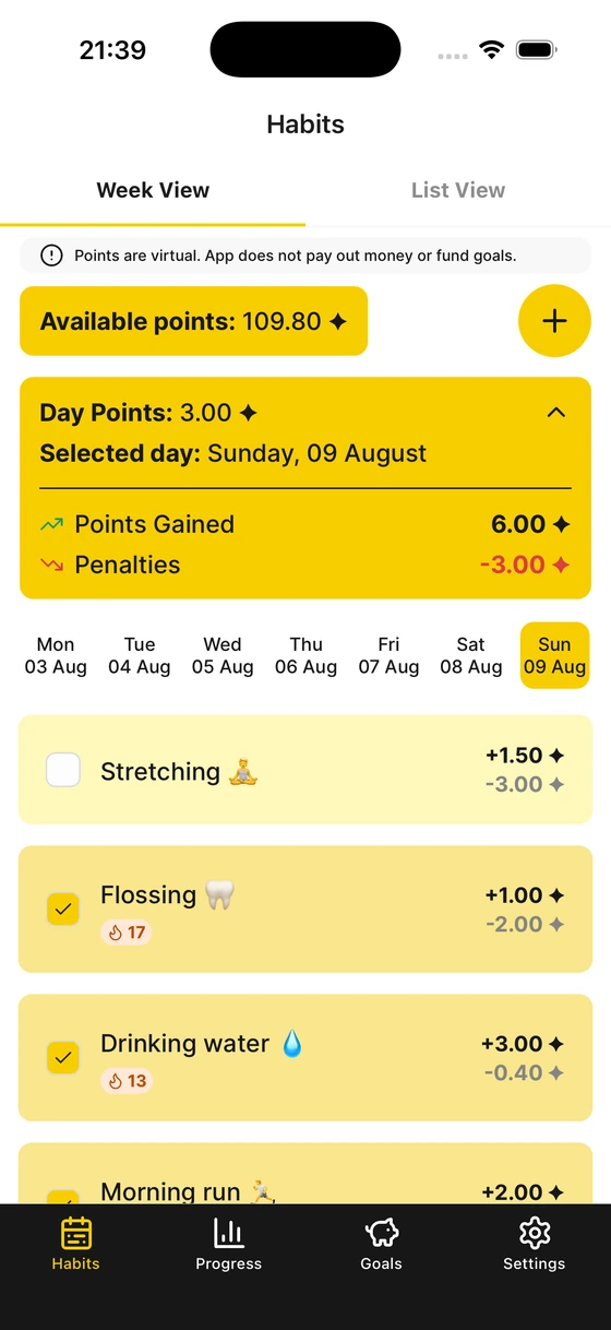Manage Your Habits screenshot