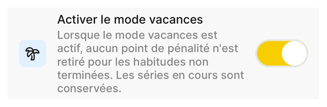 Mode vacances de Habit Bank
