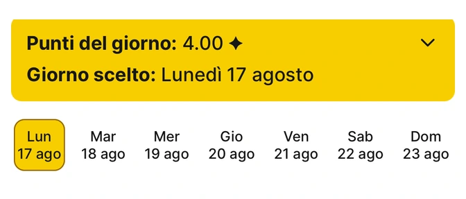 Schermata del riepilogo settimanale delle abitudini di Habit Bank